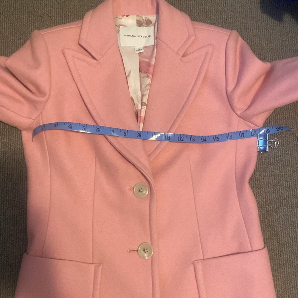Banana Republic Pink Wool Blend Overcoat sz Small - Picture 11 of 11